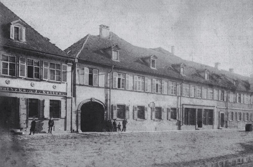 Das Lotter-Haus in der Oberen Marktstraße in Ludwigsburg um 1890